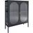 House Nordic Adelaide Black Glass Cabinet 90x110cm