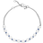 Pandora Treated Cord Chain Bracelet - Silver/Blue/Pearls