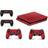 giZmoZ n gadgetZ PS4 Slim Console Skin Decal Sticker + 2 Controller Skins - Carbon Red