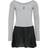Hummel Tutti Gymnastic Suit - Light Gray Heather/Black (202046-2006)