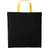 Nutshell Varsity Shopper Short Handle Tote Bag - Black/Sunflower