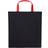 Nutshell Varsity Shopper Short Handle Tote Bag - Black/Fire Red