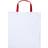 Nutshell Varsity Shopper Short Handle Tote Bag - White/Red