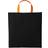 Nutshell Varsity Shopper Short Handle Tote Bag - Black/Orange