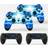 giZmoZ n gadgetZ PS4 2 x Controller Skins Full Wrap Vinyl Sticker - Electric Blue Storm