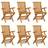 vidaXL 3065529 6-pack Garden Dining Chair