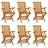 vidaXL 3065529 6-pack Havestol