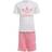 Adidas Adicolor Shorts & Tee Set - White/Bliss Pink (HK2969)