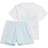 Adidas Trefoil Shorts & Tee Set - White/Almost Blue (HS8868)