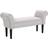Homcom Upholstered Grey Settee Bench 102x51cm
