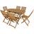 Charles Bentley WOGLGF061 Patio Dining Set, 1 Table incl. 6 Chairs