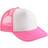 Beechfield Vintage Snapback Trucker Cap - Fluorescent Pink/White