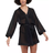 Bluebella Chiffon Kimono Wrap Robe - Black