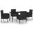vidaXL 3099621 Matgrupp, 1 Bord inkl. 4 Stolar