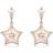 Swarovski Stella Kite Cut Star Drop Earrings - Rose Gold/Transparent