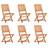 vidaXL 3087149 6-pack Garden Dining Chair