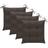 vidaXL 314885 Stolsdyna Brun (40x40cm)