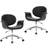 vidaXL Swivel Køkkenstol 87.5cm 2stk