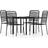 vidaXL 3099138 Patio Dining Set, 1 Table incl. 4 Chairs