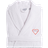 Linum Home Textiles I Love You Terry Bathrobe - White/Pink