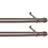 Rod Desyne Cap Side Mount Curtain Rods in Cocoa 50.8cm