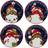 Certified International Holiday Magic Gnome Dessert Plate 15.24cm 4pcs
