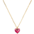 Kate Spade My Love July Heart Pendant Necklace - Gold/Pink