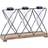 Dkd Home Decor Glas Svart Metall Brun Transparent Cottage (36,5 x 11,5 x 23,5 cm) Vas