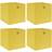 vidaXL 288365 Yellow Opbevaringsboks 4stk