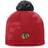 Fanatics Chicago Blackhawks Authentic Pro Locker Room Beanie with Pom W