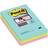 3M Post-it Super Sticky Notes linjeret blok, 101 x 152 mm, Miami Colour Collection, 90 ark