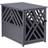 Pawhut Two-in-one Wooden Dog Cage Side Table With Lockable Door 90.8x74.3cm