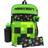 Minecraft TNT Creeper Backpack Set - Black/Green