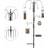 Pawhut Feeding Station Kit Wild Bird Feeder Pole 6 Hooks