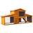 Pawhut Deluxe Fir Wood Rabbit Hutch w/ 2-tier