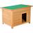 Pawhut Wooden Dog Kennel Elevated Dog Pet House w/ Open Top