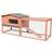 Pawhut 62" Wooden Outdoor Rabbit Hutch Detachable Run and Elevated Main House