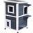 Pawhut 2 Floor Cat Condo House Kitten Shelter with Window 51x51x81.3cm