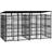 vidaXL Outdoor Dog Kennel with Roof Steel 7.37 mÂ²
