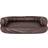 vidaXL Ergonomic Foam Dog Bed Brown Faux Leather