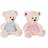 Dkd Home Decor Bjørnebamse Beige Pink Polyester Grøn Børns Bjørn (2 enheder)
