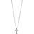 D For Diamond Children's Plain Cross Pendant - Silver/Transparent