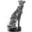 Dkd Home Decor Dekorativ Sølvfarvet Leopard Harpiks (19,5 x 16 x 31,5 cm) Dekorationsfigur
