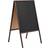 vidaXL Double-sided Blackboard Cedar Wood Free Standing 60x80 cm Notice Board