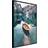 Artgeist med ramme Lake in a Mountain Valley Guld 20x30 Plakat
