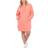 White Mark Women’s Hoodie Sweatshirt Dress Plus Size - Coral