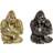 Dkd Home Decor Dekorativ Sølvfarvet Gylden Harpiks Gorilla (22 x 23,5 x 31 cm) (2 enheder) Dekorationsfigur