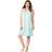 Exquisite Form Womens Exquisite Form Floral Applique Trim Nightgown Azure Mist