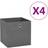 vidaXL 4 pcs Non-woven Fabric 28x28x28 cm Grey Storage Box 4pcs