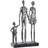 Dkd Home Decor Dekorativ Sølvfarvet Sort Harpiks Moderne Familie (26 x 11,5 x 41,5 cm) Dekorationsfigur